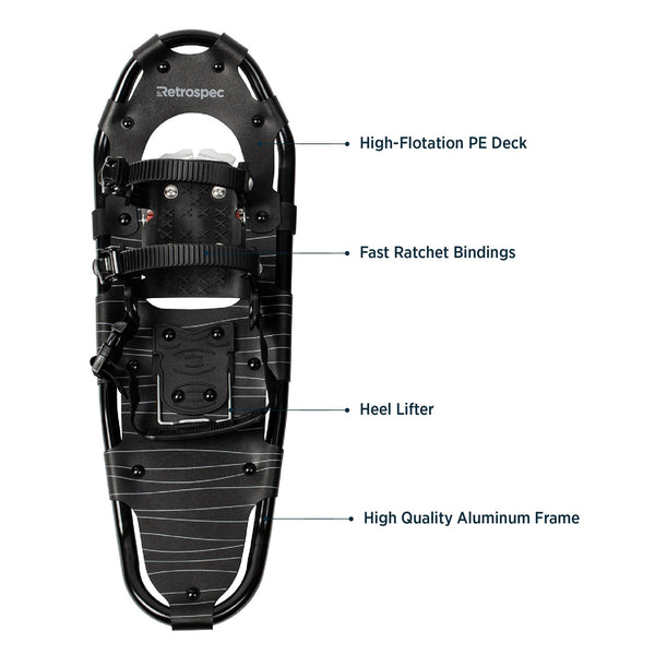 Retrospec Drifter Snowshoes Black White Pine Bicycle Co.