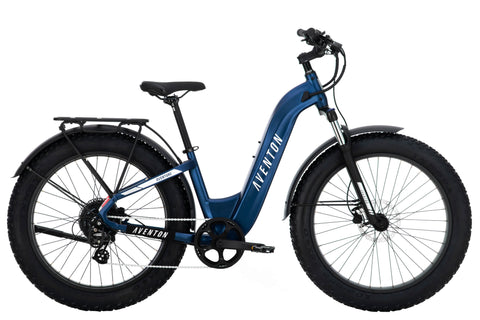 2023 Aventon Aventure 2 Fat Bike Step-Through Ebike Cobalt Blue