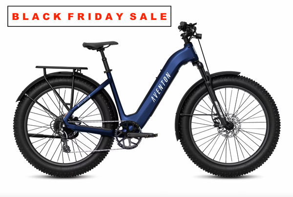 Aventon Aventure 3 Fat Bike Step-Through Ebike Cobalt Blue