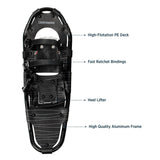 Retrospec Drifter Snowshoes Black