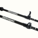 Retrospec Aluminum Trekking Poles Black with Cork Grip