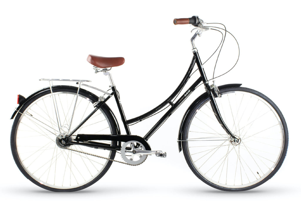 Lochside Cycles 3sp Step Through Black White Pine Bicycle Co