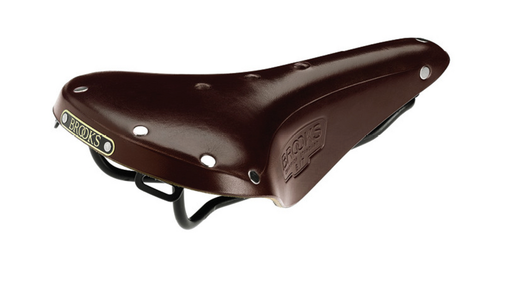 Leather top cycle saddle